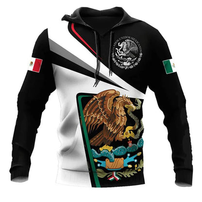 Mexican Emblem Printing Hoodies For Men and Kids Nantlis 008