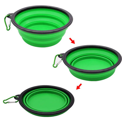 Pet Bowl Folding Bowl for Dogs Universal Silicone Eating Utensils Outdoor Portable Dog Basin for Dogs To Go Out To Hold Food