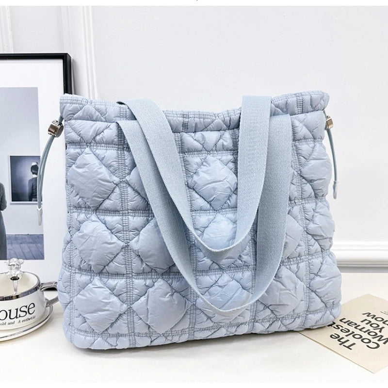 Handbag Fashionable Women's Tote Bag Large Shoulder Tote Bag Drawstring Closure Quilted Cloud Tote Bag