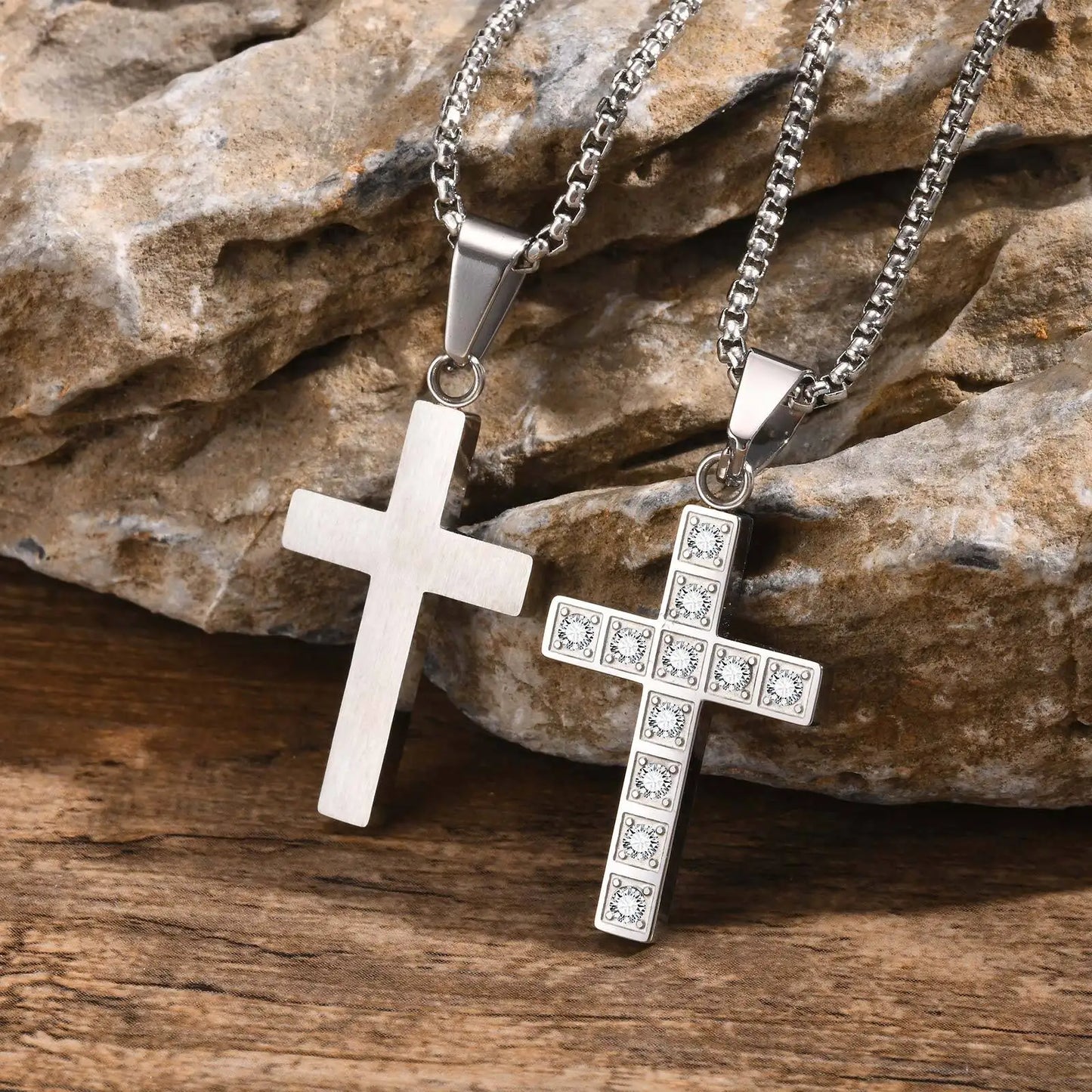 Pendant for Men Faith Cross Pendant Necklaces for Men Women Car Rear Mirror Decor Cross Prayer Christian Necklaces Collar