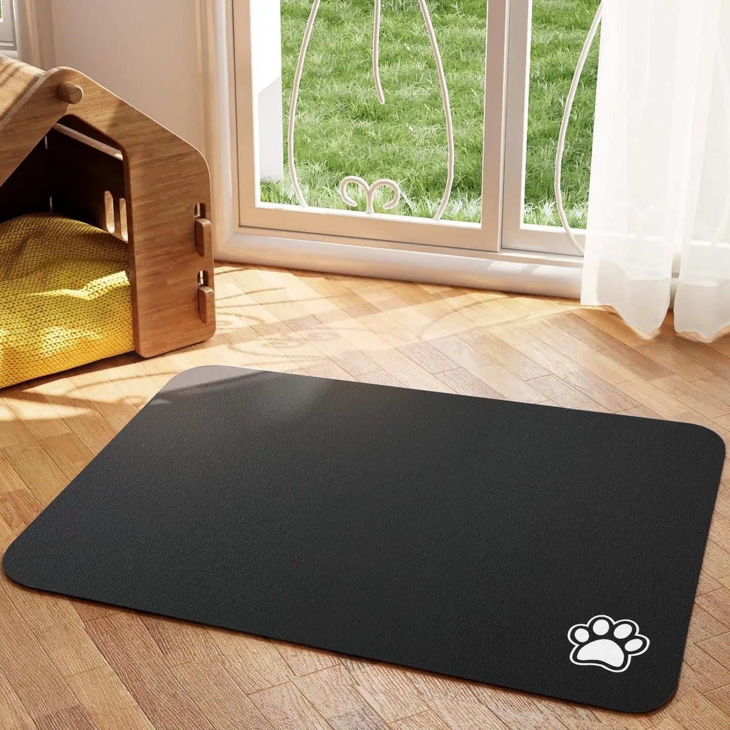 Pet Mat Absorbent Dog feeding Mat for Food and Water Easy to Clean Pet Placemats Quick Dry Dog Mat for Messy Drinkers