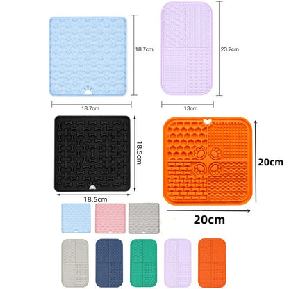 Pet Supplies Dog Silicone Distracted Licking Food Pad pet Slow Food Bowl Sucker Placemat Pet Anti-slip Anti-choking Eating Gear