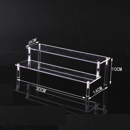 Organizers 1-5 Tier Acrylic Display Stand Clear Display Riser Rack for Cupcake Perfume Doll Décor Organizer for Figures