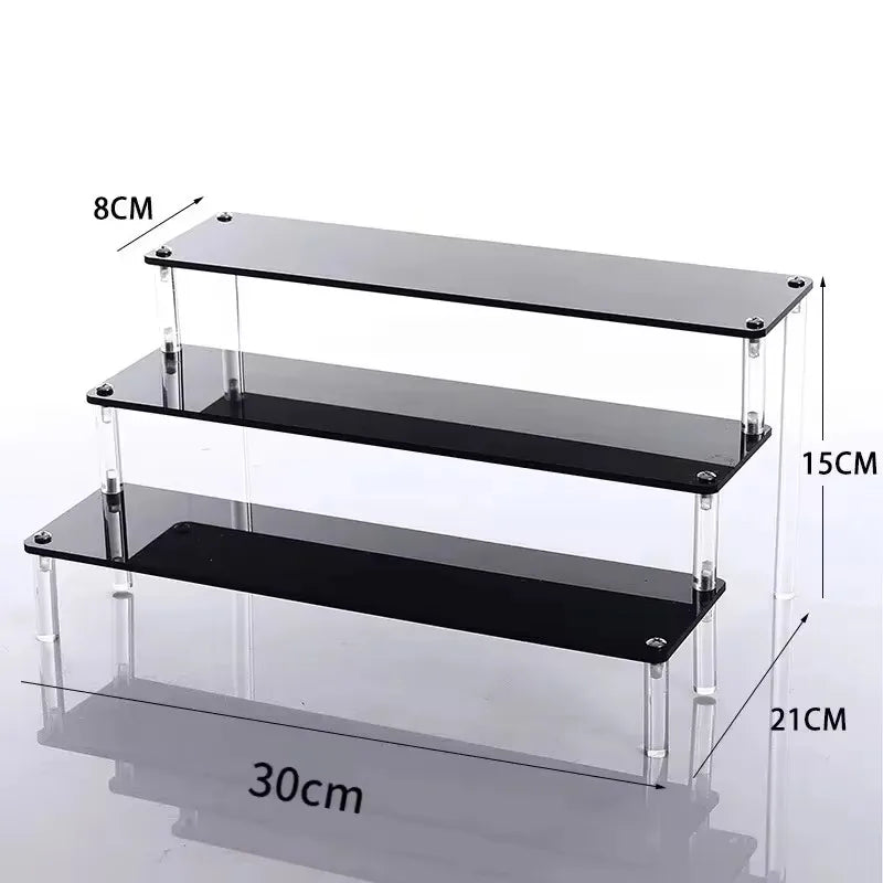 Organizers 1-5 Tier Acrylic Display Stand Clear Display Riser Rack for Cupcake Perfume Doll Décor Organizer for Figures