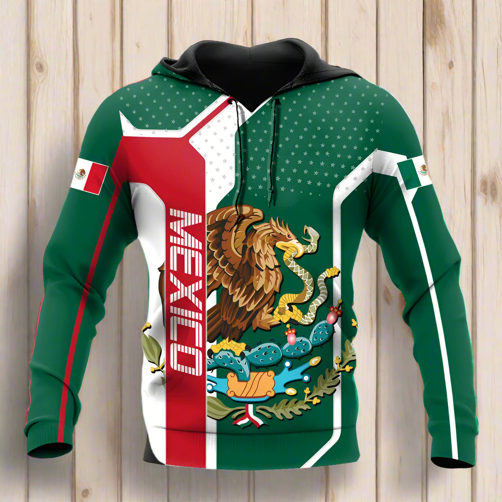 Mexican Emblem Printing Hoodies For Men and Kids Nantlis 016