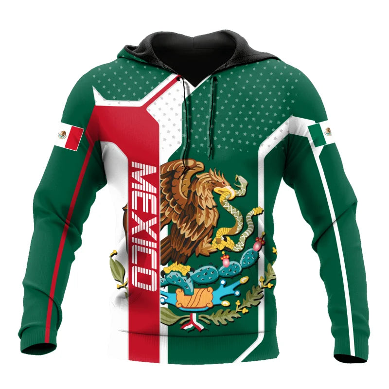 Mexican Emblem Printing Hoodies For Men and Kids Nantlis 016