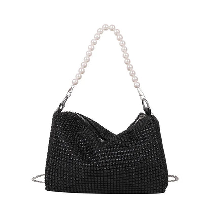 Handbag French Girl Evening Bag Fashion Ladies Crossbody Bag Women's Chain Women's Bag Pearl Shoulder Strap