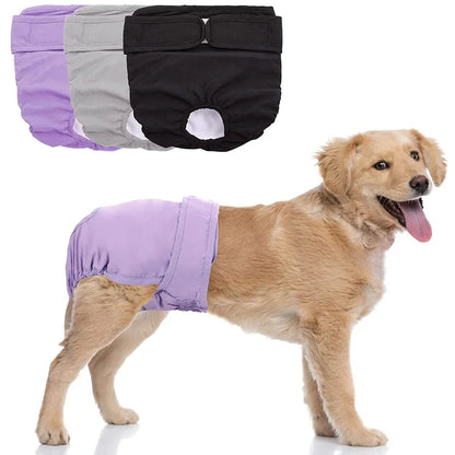 Pet Diapers Reusable Female Dog Diapers Wraps High Absorbent Doggie Puppy Nappies Adjustable Pet Panties for Small Medium Large Girl Dogs