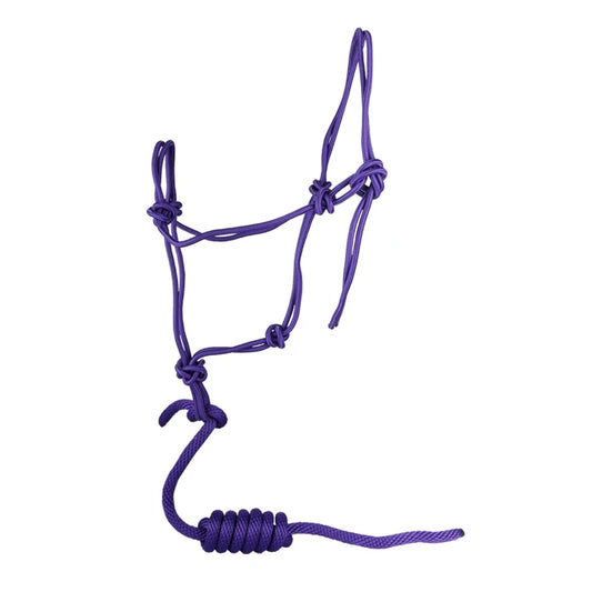 Horse tack Cabestro Horse Bridle, Horse Halter, Blue Horse Halter with Leading Rope, Purple Riding Horse Halter