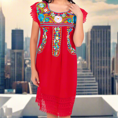 Vestido Bordado TM-77138 Embroidered Dress