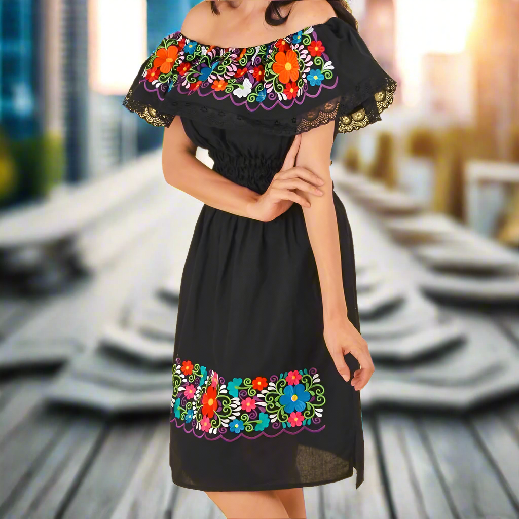 Vestido Bordado TM-77302 Embroidered Dress