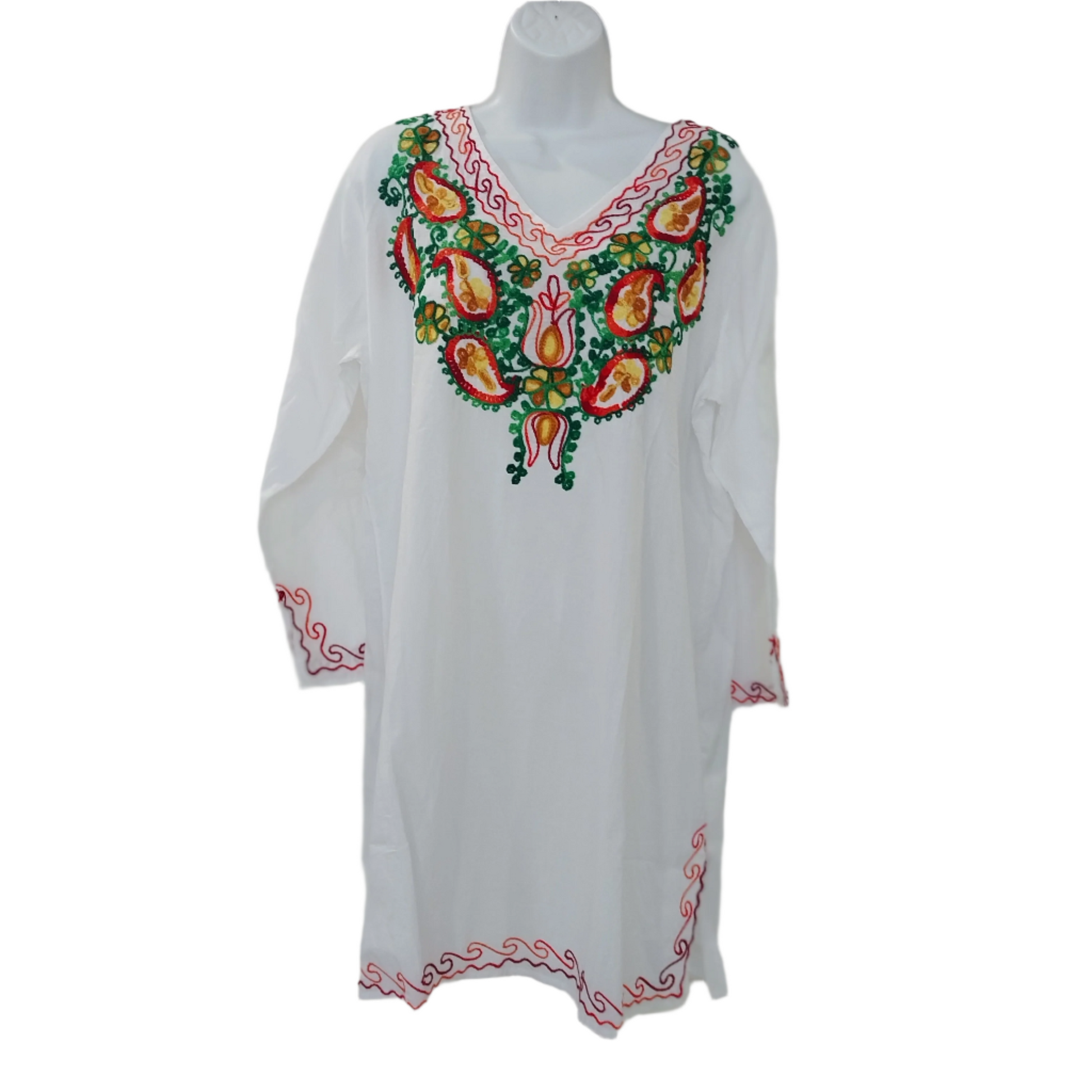 Vestido Bordado TM-SUT3864 Embroidered Dress White