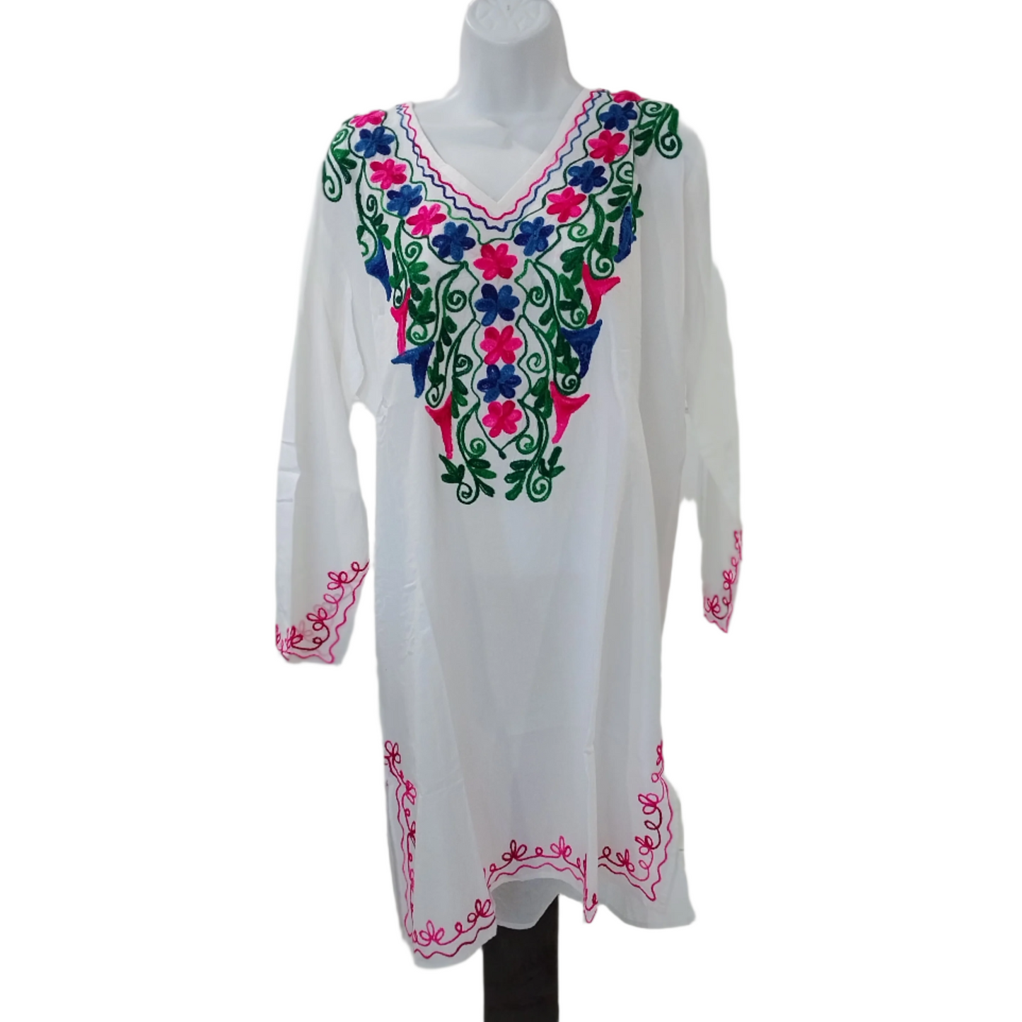 Vestido Bordado TM-SUT3865 Embroidered Dress White