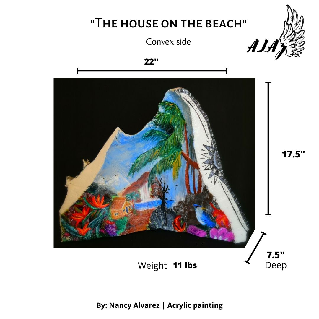 Alaz Gallery the house in the beach by nancy alvarez acrylic painting measurements