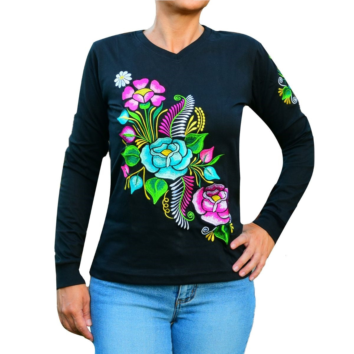 Playeras de discount flores para mujer