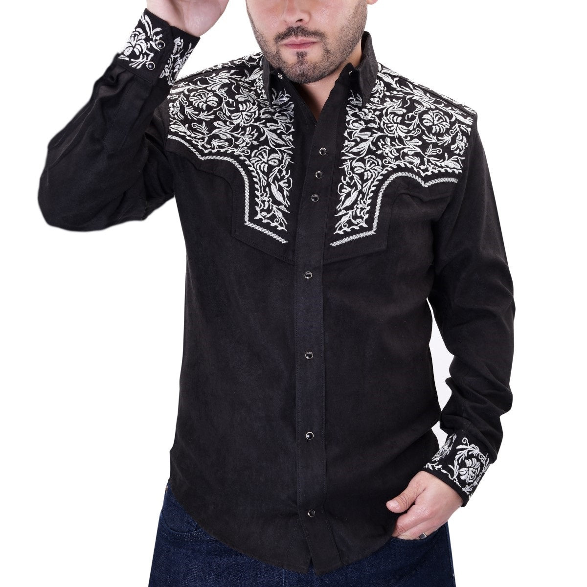 Camisas de seda para hombre vaqueras new arrivals