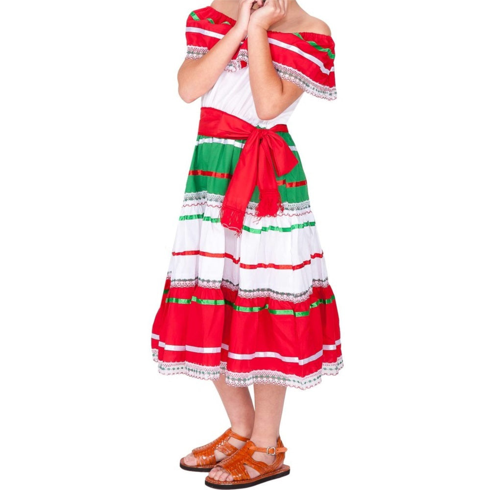 Vestidos tricolor para niñas sale