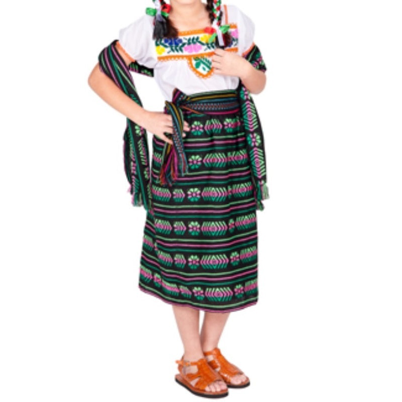 Vestido tipico mexicano online para niña